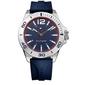 Tommy Hilfiger mens watch with blue silicone band